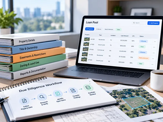 A person works at a laptop showing a dashboard, with a building model on the desk