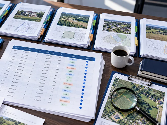 An operations team works through files on monitors around a conference table