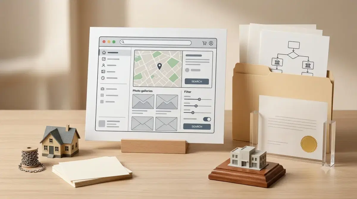 Foreclosure title search showing property records, ownership history, and lien verification for real estate.